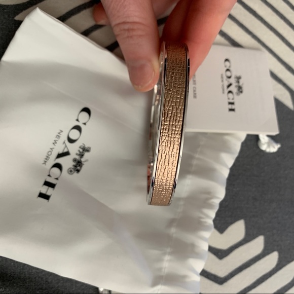 Coach Leather Rose Gold Bangle - Picture 4 of 8